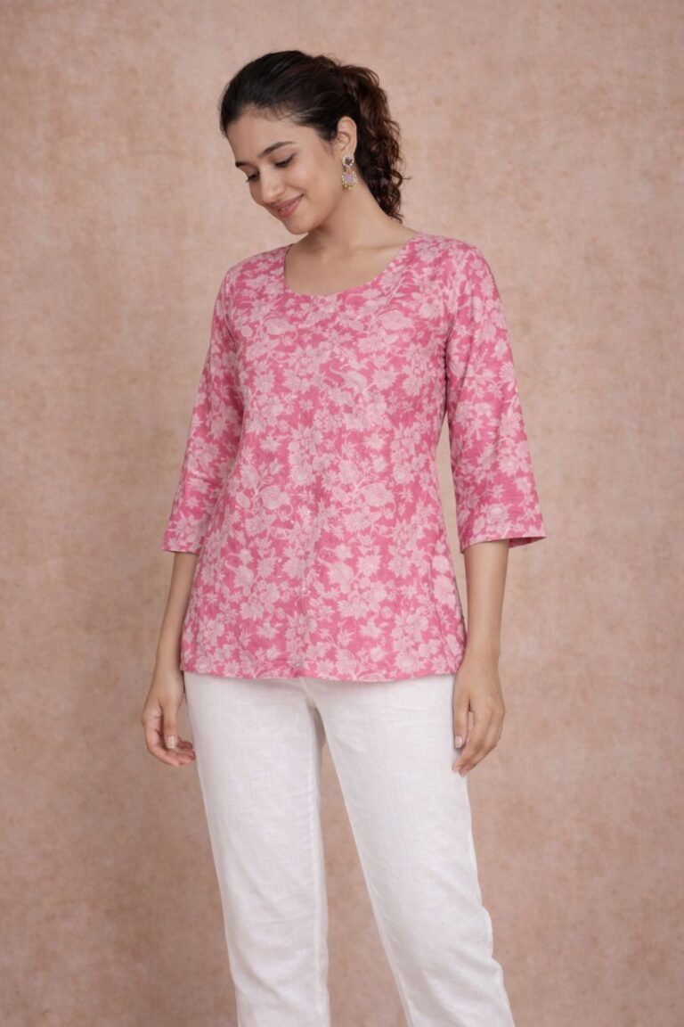 Short Kurti Pink 1 (1)
